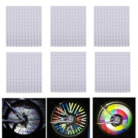 SOPINEKO 72Pcs Spoke Reflectors Wheel Decoration Warning Spoke Skin Covers Trim Wrap Cover Pipe for Night Cycling Riding Motorcycle Motocross Pit Dirt Bike (White)