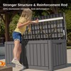 EAST OAK Outdoor Storage Box, 90 Gallon Deck Box, Waterproof