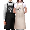 Couple Aprons for Cooking, The Boss The Real Boss Apron