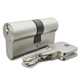 Sempro Locking Cylinder 35/35 Keyed Alike Cylinder Lock 3 Keys Nickel-Plated Brass Tested According to EN 1303:2015