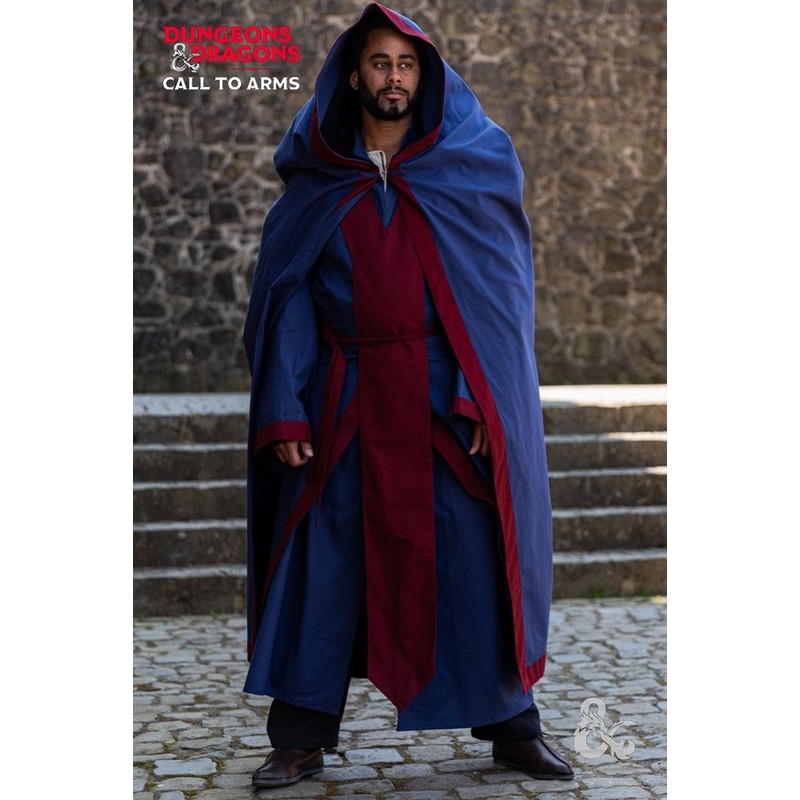 Burgschneider - Dungeons & Dragons Magician Cape Dark Blue/Bordeaux (Standard,