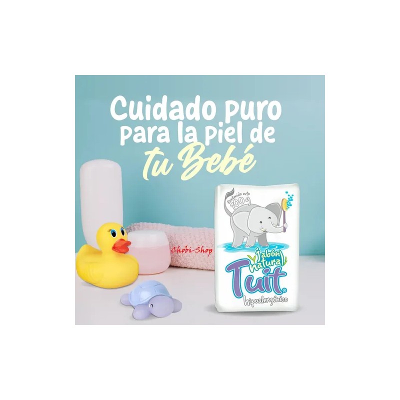 Jabón Para Bebé, Tuit, Natural, Hipoalergénico, Barra 100g