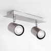 Trio Leuchten Bar in matt nickel, spotlight bar 2-bulb, exclusive
