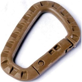 ITW Nexus TAC LINK Carabiner Tack Link Genuine Bulk Product (COYOTE BROWN, 2 Pack)