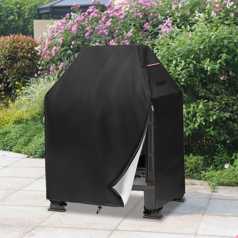Outdoor Fireplace Cover,Heavy Duty 600D Waterproof Square Chimineas Fireplace Covers,Cover