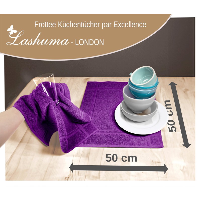 Lashuma High Quality Tea Towels, London Drying Towel Set, 50