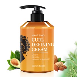 FSSPLJHYJ Curl Cream Lockenpflege Volumen,Marokkanische Curl Defining Creme,Glättende Curling Creme Detangles,Definierende Crème,Curly Hair Conditioner Lockenpflege für Naturlocken 280ML