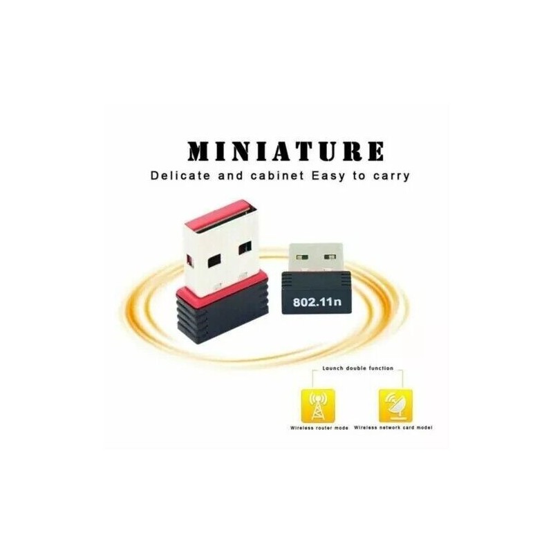 2 x USB WiFi Wireless Adapter Mini Network 300Mbps Windows