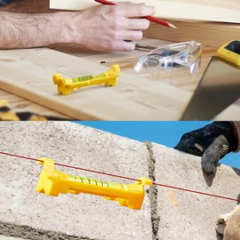 DOWELL 6-Pack 3” Hanging Bubble Line Level with Scale Mini Spirit Line Level for Building Trades Bricklaying Tiling Engineering Surveying Metalworking