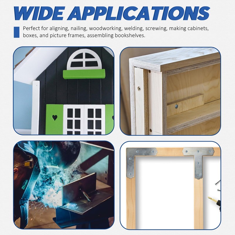 Glarks 10Pcs 60/90/120 Degree Corner Clamps Kit, Multi Angle Right