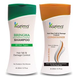 KAZIMA Bringha Anti Hair Fall Control Shampoo (200ml) + Anti Hair fall & Damage Control Conditioner (200ml)