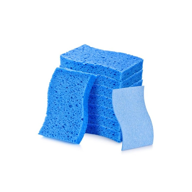 8PCS Dish Sponges Kitchen, Premium Blue Dish Washing Kitchen Sponge,