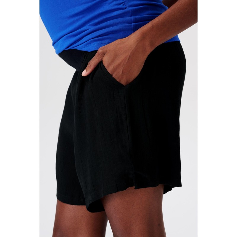 ESPRIT Maternity Belted Waist Shorts, Jet Black-002