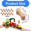 Wooden Train Accessories (Wood Colour) Pack of 10