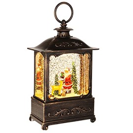 Christmas Lanterns Snow Globe Decoration Lanterns Christmas Decorations Suitable for Outdoor Garden and Room Decoration Music Carols and Blessings Christmas Decorative Lantern