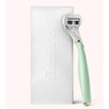 Flamingo Women's German Made 5 Blade Razor (Mint and gold)