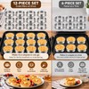 12 PCS Crumpet Rings 10cm Stainless Steel Baking Rings, Dishwasher
