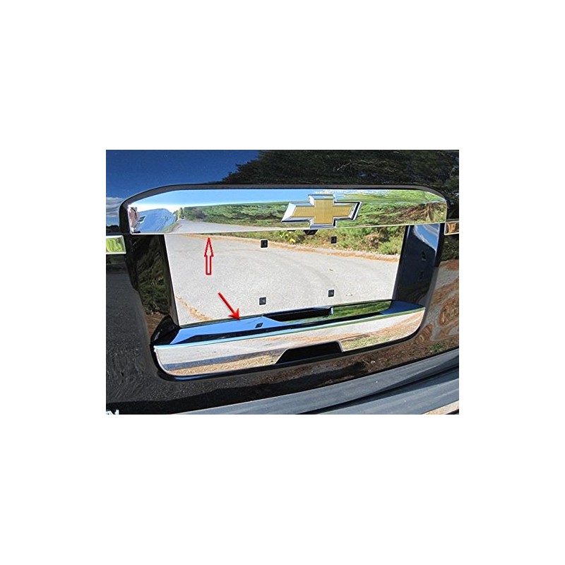 Sizver Chrome Upper+Lower Sizver Chrome Tailgate Lift Handle Covers Accent