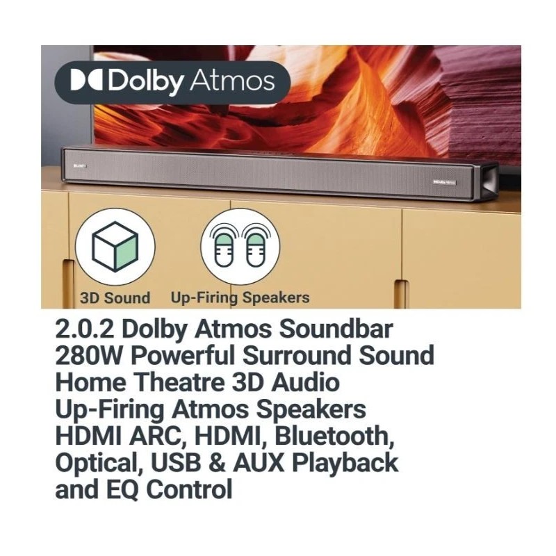 Majority Dolby Atmos Soundbar for TV, Bluetooth Wireless Sound Bar