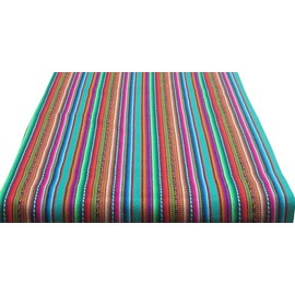 Table Runner Boho Seasonal Kitchen for Parties Weddings Picnic Birthdays Peru Ecuador Bolivia 14 x 72 inches Long 14 x 90 inches Long Peruvian Inca Style for 8 Ft Table (Blue Stripe, Large)