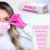 Guantes De Nitrilo Rosa Uniseal Libres De Látex 200 Pzas