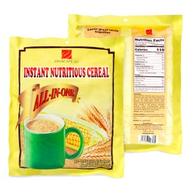 Vinacafe Instant Cereal Mix – 40 Sachets (2 Bags of 20x14.11 Ounce Sachet) | Nutritious Vietnamese Instant Cereal Drink | Creamy & Delicious Breakfast Beverage | Quick & Easy Hot or Cold Preparation