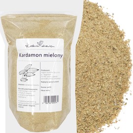 Kuchnia Zdrowia - Gemahlener Kardamom - Aromatisch - Kaffeezusatz - Ohne Konservierungsstoffe - Auslaufsichere Verpackung mit Reißverschluss - Doypack: (200g)