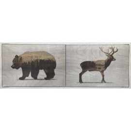 IKEA BJORNAMO - Poster, 11 ¾ x 7 ¾ Bear and Deer.