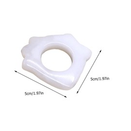 Ipetboom 1pc Scraping Board Ring Skin Roller for Face Facial Remover Face and Neck Lift Device Holder Kit Massage Fake Tan Scraper Skincare Body Tool White Jade