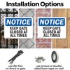 (2 Pack) Keep Gate Closed At All Times OSHA Notice