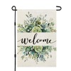 CROWNED BEAUTY Spring Floral Welcome Garden Flag 12×18 Inch Double