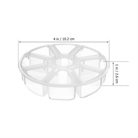 10pcs Round Plastic Storage Box with Compartments Versatile Organizer for Cosmetics and Sundries for Desktop Office and Home