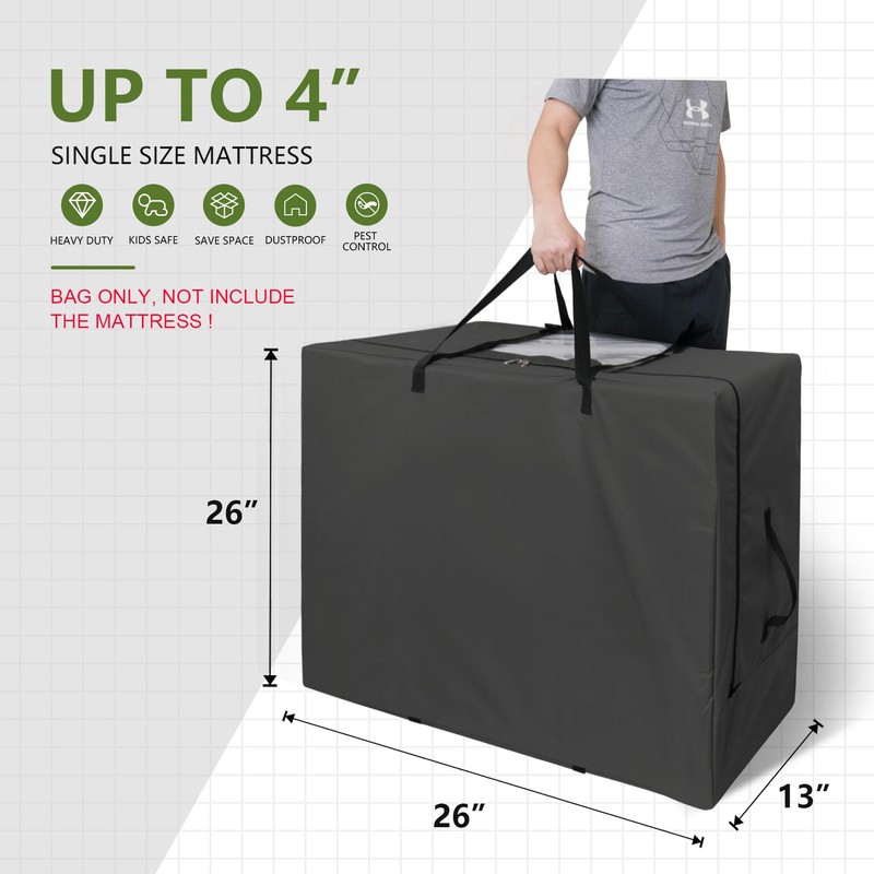 Cuddly Nest Folding Mattress Storage Bag - Heavy Duty Carry