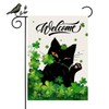 CMLTOALT Double Sided Premium Garden Flag, St. Patrick's Day Cat