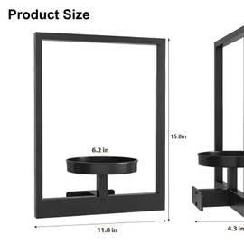 NCONCO Wall Plant Holder, 2 Pack Picture Frame Plant Wall Shelf, Metal Plant Wall Frame, Window Plant Shelves Home Decor Display Stand for Living Room Balcony Garden Patio