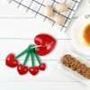 5 Pack Cherry Measuring Spoons Set, Love Heart-Shaped Measure Spoons