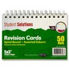 Student Solutions Spiral Bound Revision Cards. 5 x 3". Assorted