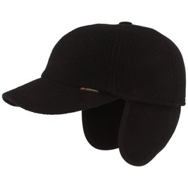 Gött Man Plain Baseball Cap with Ear Flaps - 59 black