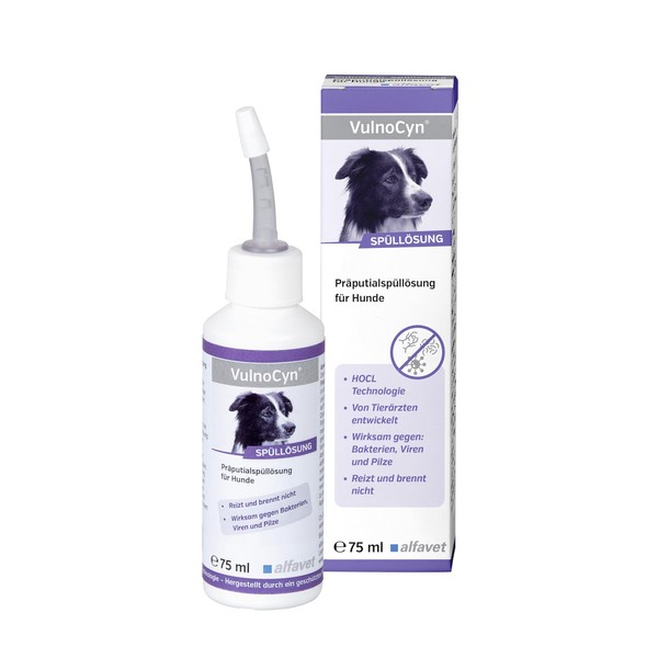 Alfavet VulnoCyn Preputial Rinse Solution, Male Foreskin Rinse, Pump Ray 75 ml