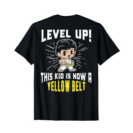 Kids Karate Uniform Yellow Belt Award T Shirt Gifts T-Shirt
