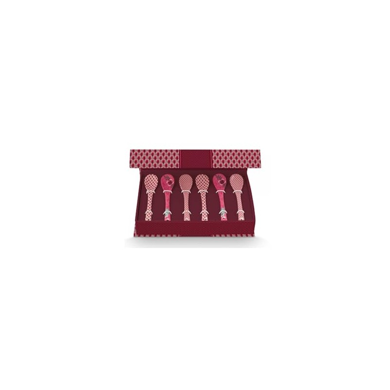 Pip Studio Gift Set Teaspoon Flower Festival Dark Pink -