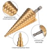 3 Pcs HSS Step Drill Bit Set, 4mm-12/20/32mm High Speed