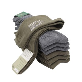 ZIM Orig. German army or Bundesheer Socks, High-Quality Hiking & Work Socks, 3 Pairs Pack, olive, 42-43