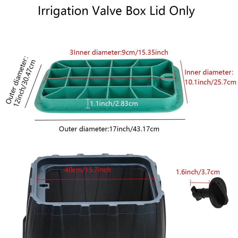 12x17 Valve Box Cover Lid Sprinkler Valve Box Lid Replacement