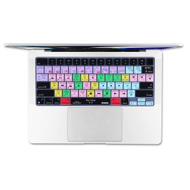 XSKN Final Cut Pro Shortcut US Layout Silicone Keyboard Cover Skin for 2021 Released MacBook 14 inch A2442 16 A2485 with ( M1 / Max chip ) Liquid Retina XDR Display Touch ID K-396
