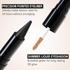 Boobeen Dual-Ended Eyeshadow & Eyeliner, Color Liquid Eyeshadow Shimmer, Natural