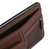 X AUTOHAUX Brown Car Truck Sun Visor Organizer Sunglasses Case