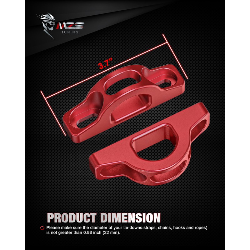 MZS Tie Down Hooks Truck Bed Anchors Inner Hook Compatible