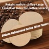 600pcs Unbleached Coffee Filter Papers,6.4cm Coffee Filters Round Replacement Compatible
