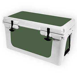 MightySkins (Cooler Not Included) Skin Compatible with RTIC 45 Cooler (2017 Model) - Solid Olive | Protective, Durable, and Unique Vinyl Decal wrap Cover | Easy to Apply | Made in The USA